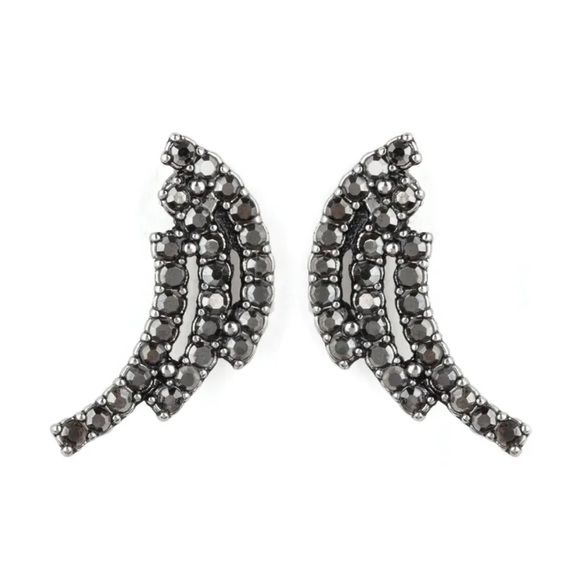 🆕 Blingy Sparkly Winged Post Earrings 🪽🪽 - Picture 2 of 5
